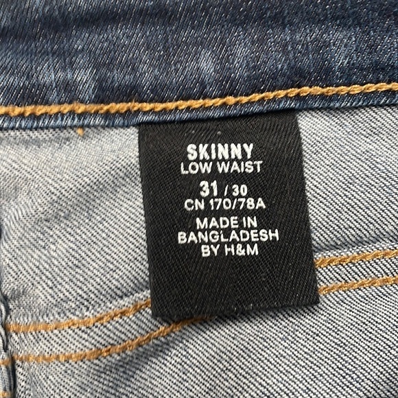 H & M Skinny Low Waist Ankle Shirt Cropped Size 31 - Picture 4 of 8